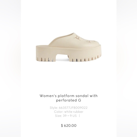 Gucci Women's White Platform Sandals - Picture 1 of 4